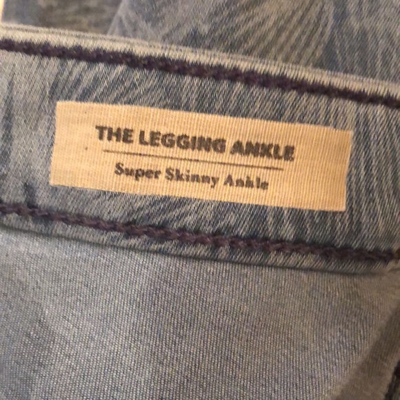 🪭AG Classic pockets fan print Super Skinny Ankle legging - Picture 4 of 9